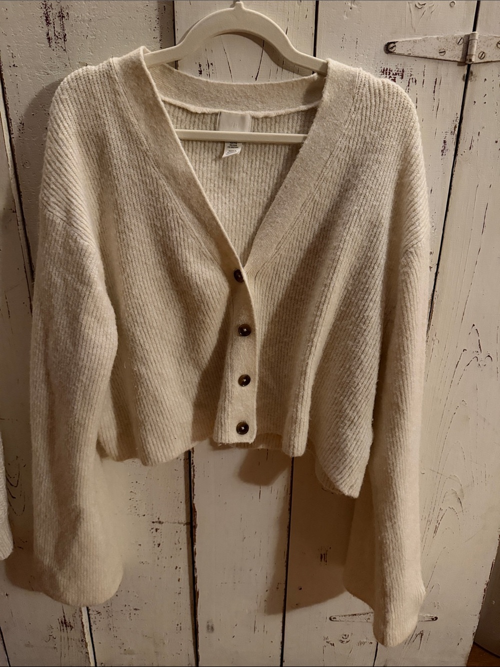 Cozy H&M V-Neck Button Cardigan Sweater with Bell Sleeves